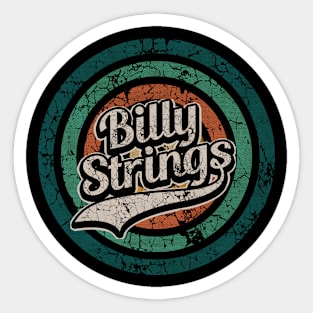 Billy Strings // Retro Circle Crack Vintage Sticker